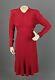 Vtg Femme 30s 40s Red Crepe Rayon Robe Sz S 1930s 1940s