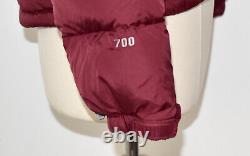 Vtg The North Face 1996 Retro Nuptse 700 Down Puffer Jacket S Bourgogne Red Euc